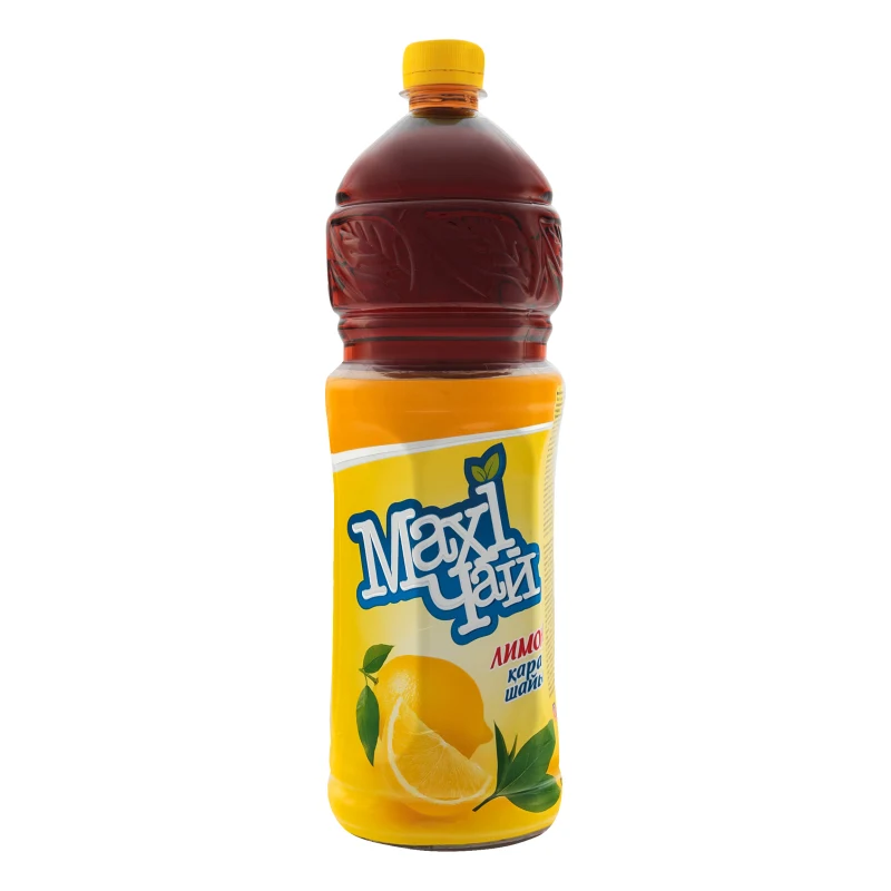 Большая бутылка чёрного лимонного чая Maxi 1,2 л